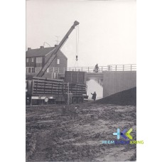 Lobith 04-11-1974 Plaatsen van de schotten Tunnel Transeedijk-Komstraat